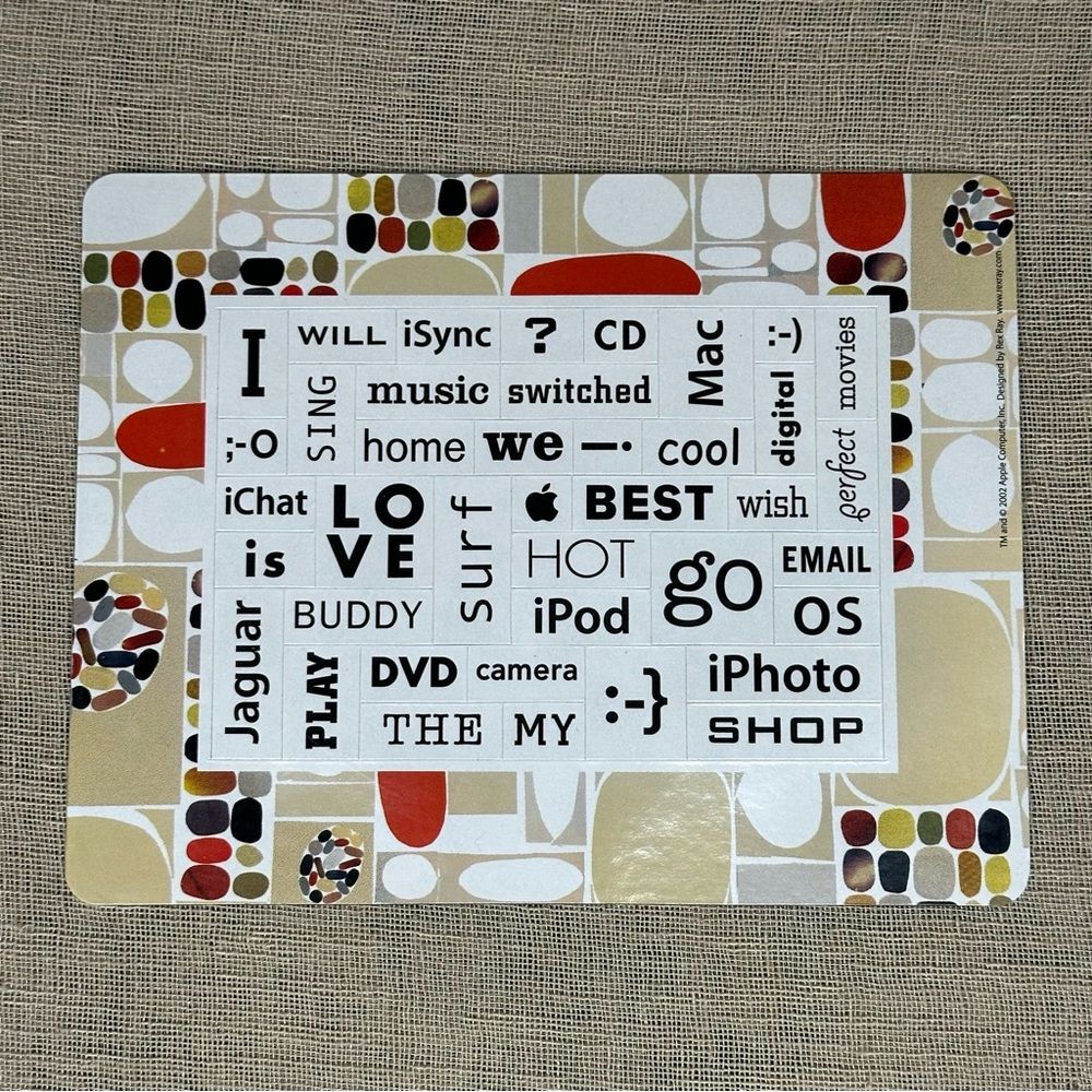 Apple Computer Rex Ray Word Magnet Puzzle Frame